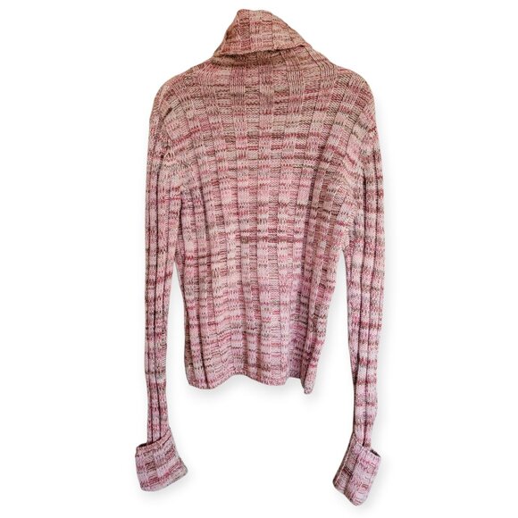 Banana Republic vintage pink 100% merino wool turtleneck sweater size M EUC - Picture 3 of 8